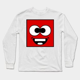 Cute funny cool facial expression retro design Long Sleeve T-Shirt